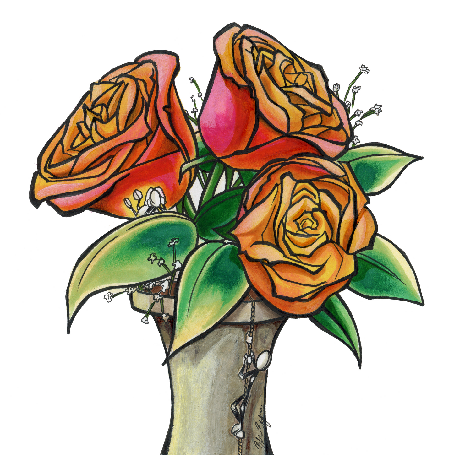 Bouquet of Roses- Greeting Card